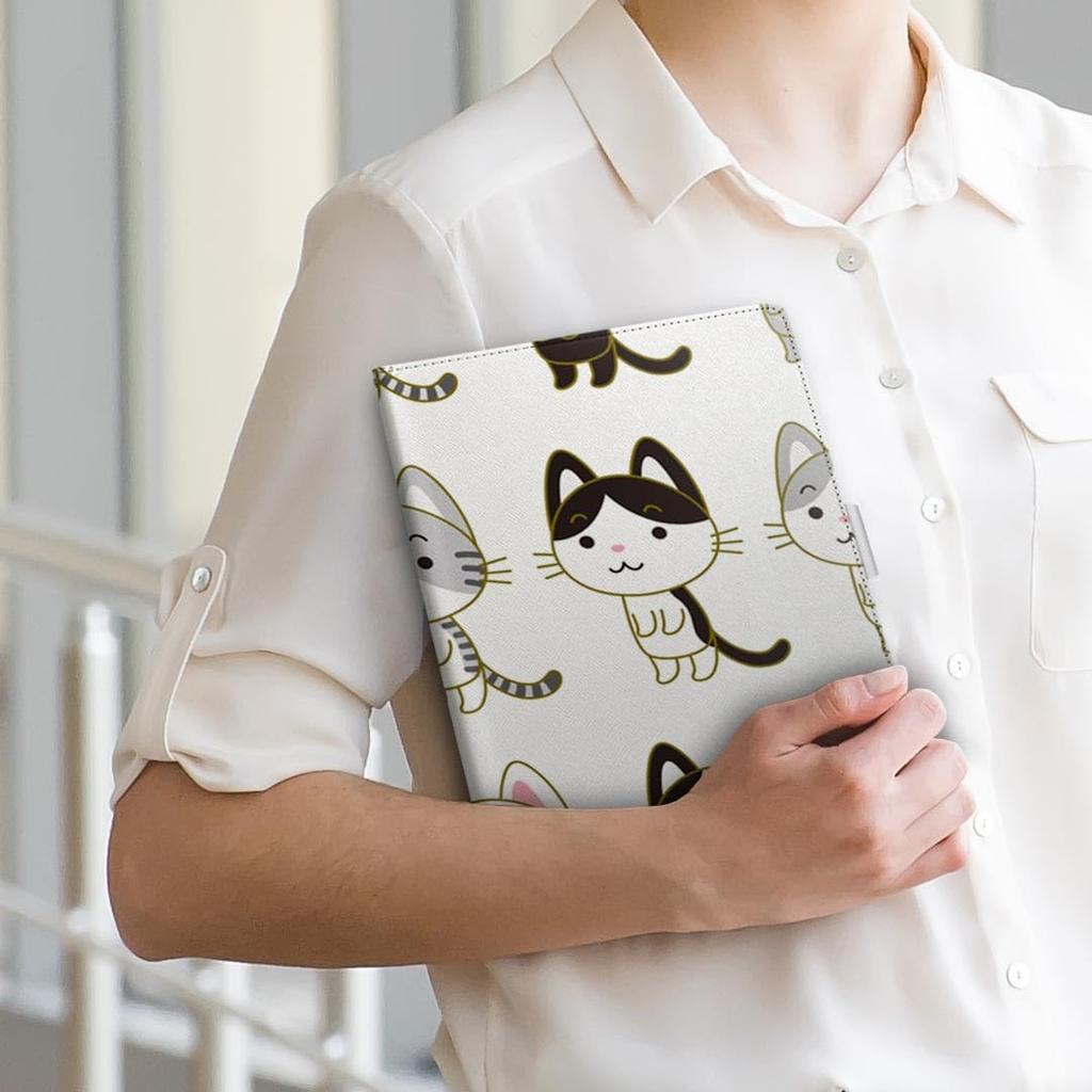 Igcase Fire HD 8 Released In Dedicated Case Notebook Type Cover Direct Pasting Type Illustration Cat Cat 008860 (8th Generation, 2018)