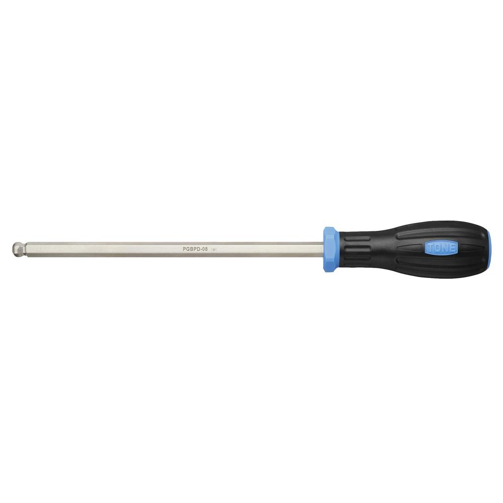 TONE Power Grip Ballpoint Screwdriver 8mm Jaw Opening PGBPD-08 Blue,