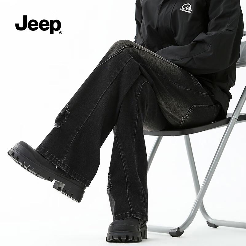 Jeep Мужские джинсы в американском ретро стиле, свободные, с прямыми штанинами