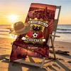 Go Ahead Eagles Print Beach Towel Design, Soft, Lightweight. for Home Bathroom, Spa, Pool, Yoga, Surfing, Camping, Gift for Family, Friend