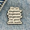 New Enamel Pin Good with Math Saying Metal Pin Gift Birthday 1 Piece
