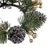 Christmas Candle Ring Artificial Pine Needle Pinecone Berries Garland Rustic Festive Candle Wreath for Home Table Centerpiece Decor