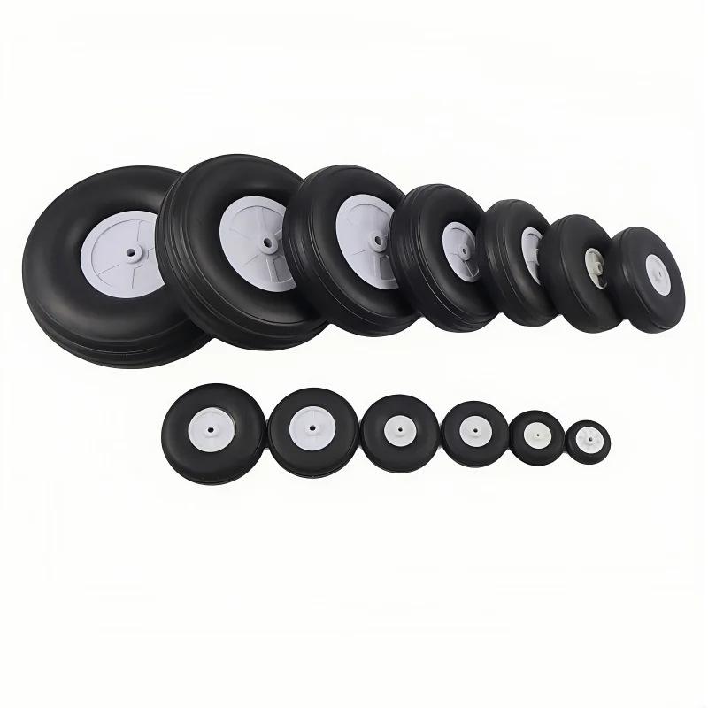 RC Model Aircraft PU Rubber Tires: 1-5 Inch Fixed-Wing Sponge Simulation Wheels