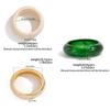 Salircon Vintage Irregular Resin Acrylic Thick Wide Bracelet Bangle Women Hip Hop Punk Exaggerated Heavy Metal Bangles Jewelry