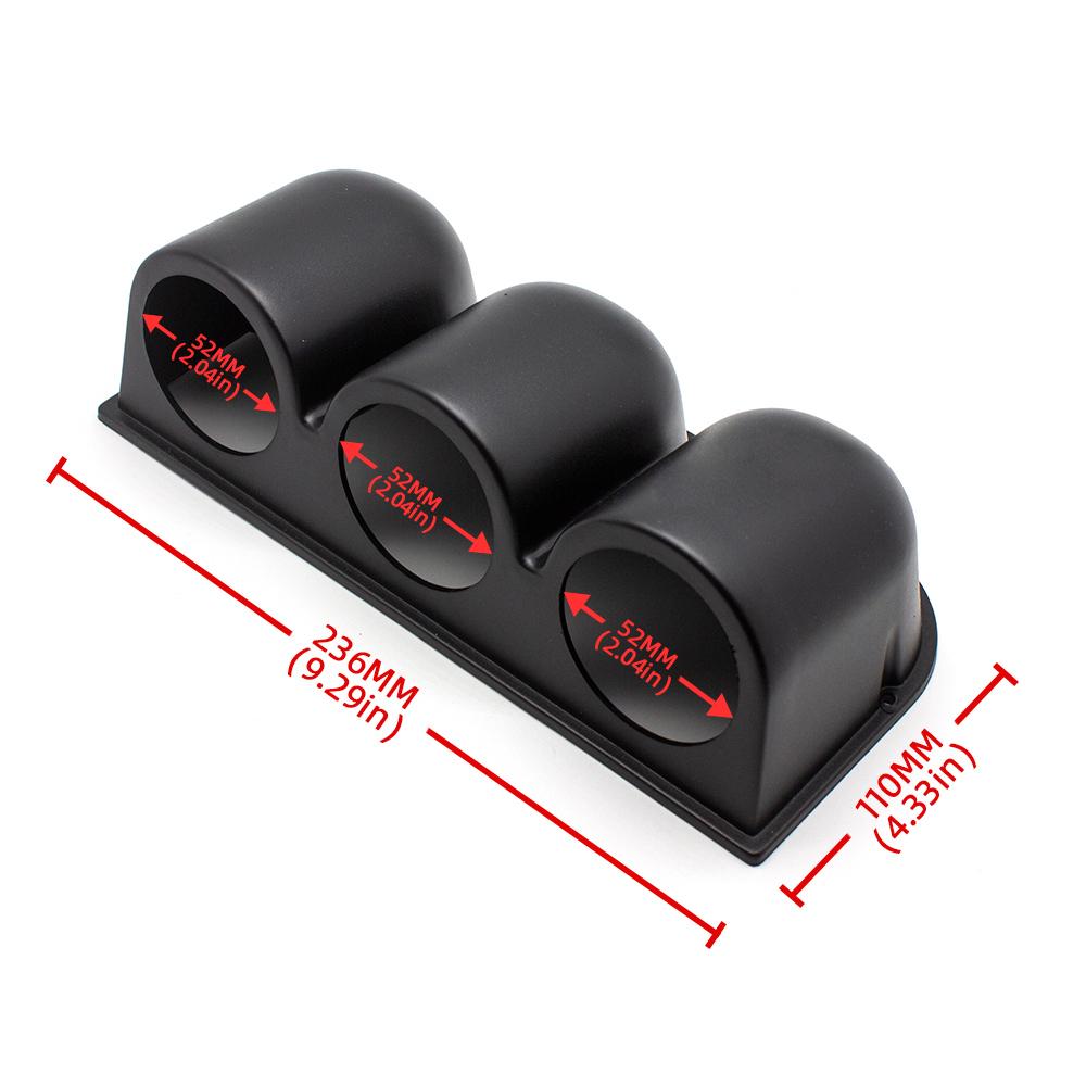 2 inches 52mm Universal Car Gauge Bracket Black Single Bracket Double Bracket Triple Bracket Car Gauge Pod Car Meter Holder