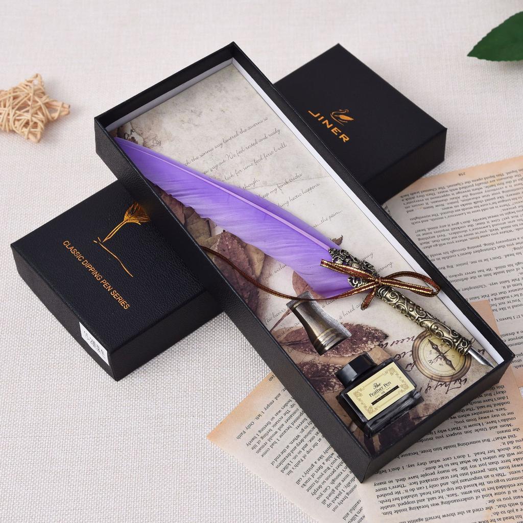 Перьевая ручка, Набор держателей для чернильной ручки, Ручка Классический стиль Письмо Рождественский подарок