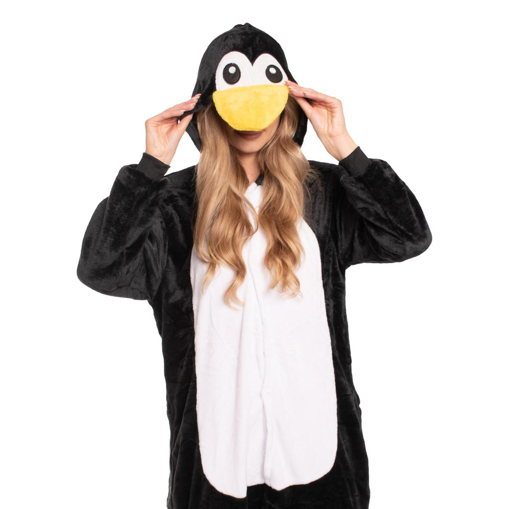 Piżama damska kombinezon kigurumi onesie kostium pingwin czarny 165-175 l