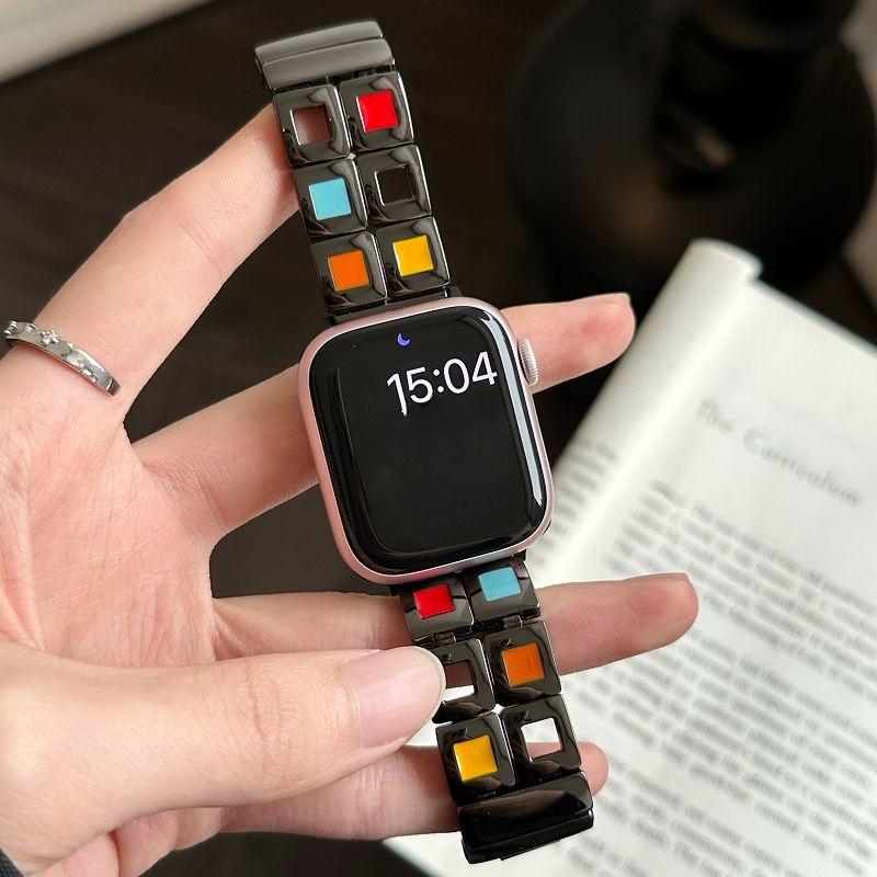 Роскошный ремешок для Apple Watch Ultra Ремешок 49 45 44 38 40 41 42 46 мм Женский браслет для iWatch S10 9 8 7 6 5 4 iwatch Correas