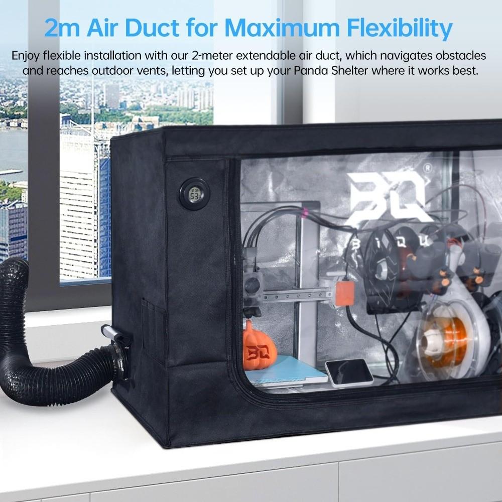 Flexible Ducting Exhaust Fan Kit 4300 RPM Fan Fume Ventilation Kit For 3D Printer Enclosure