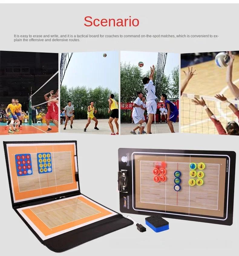 Magnetic Writable Volleyball Coaching Clipboard-Portable Foldable Tactical Board Ideal Strategy Tool for Training & Competition