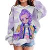Autumn 3D KPop Devil Hunter Printed Hoodies Fashionable Casual Sports Long Sleeved Women's Hooded Sweatshirts