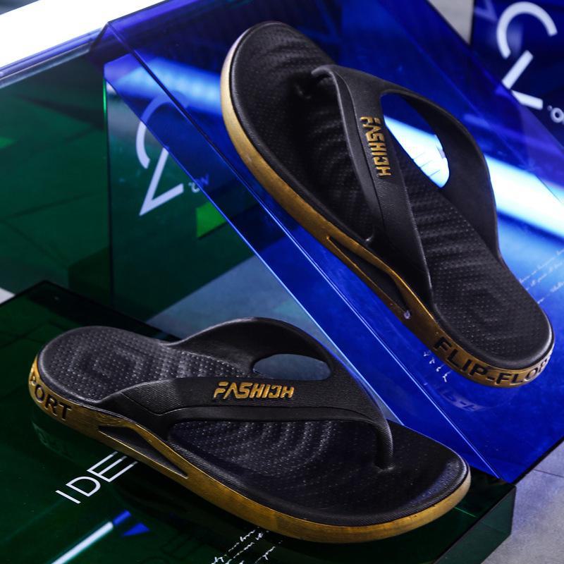 Мужские прочные нескользящие дезодорирующие шлепанцы: Стильная пляжная обувь для летних прогулок или домашнего использования