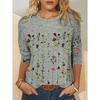 Women's T Shirt Tee Daily Casual Long Sleeve Gray Spring Fall