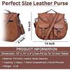 New Genuine Brown Leather Messenger Bag for Women - Large Crossbody Purse, Vintage Shoulder Satchel Handbag, Saddle Crossover Bag