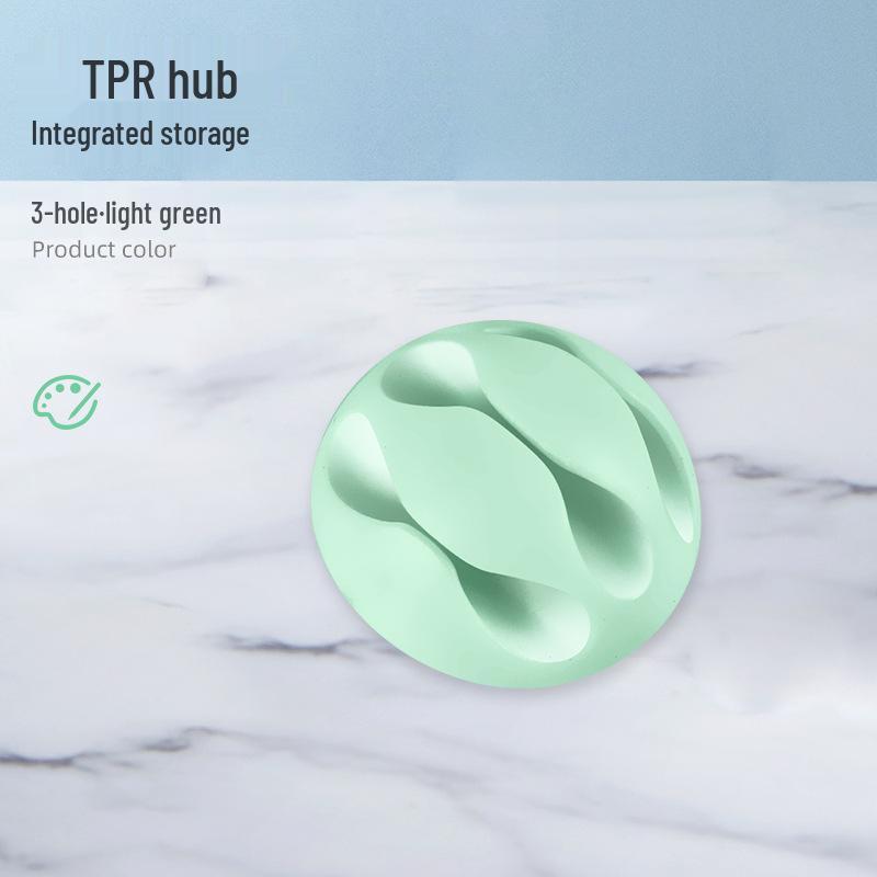 Multi-Hole Self-Adhesive Cable Organizer and Power Cord Holder