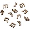 Wooden Musical Note Pendant Log Color U-shaped Pendant Cartoon Pattern  Art