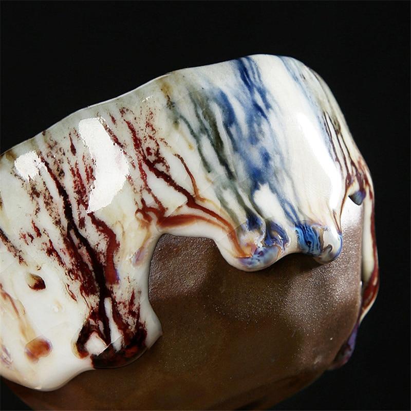 Керамическая чашка для чая с ледяной глазурью, грубая керамика ручной работы, чашка Ru Kiln Master, креативные офисные чайные чашки, посуда для напитков