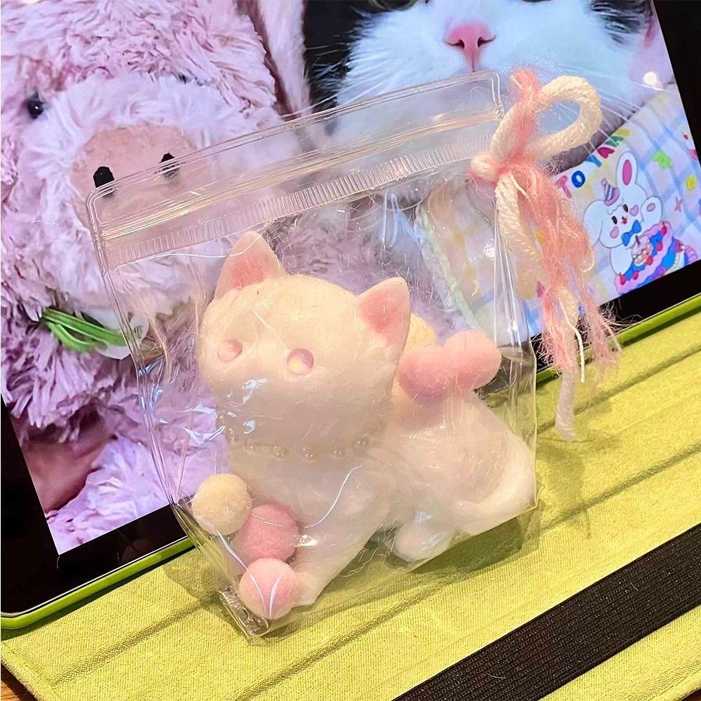 TPR Cat Squeeze Toy Plush Pinch Decompression Toy Interesting Cartoon Fidget Toy  Kids Tricky Doll