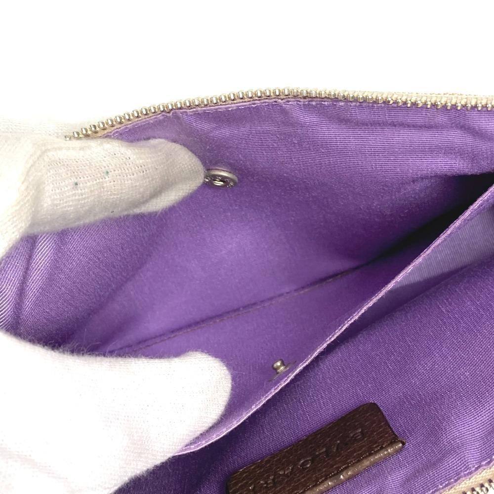 BVLGARI Logo mania logo bag Shoulder Bag Leather/Canvas Beige/Brown