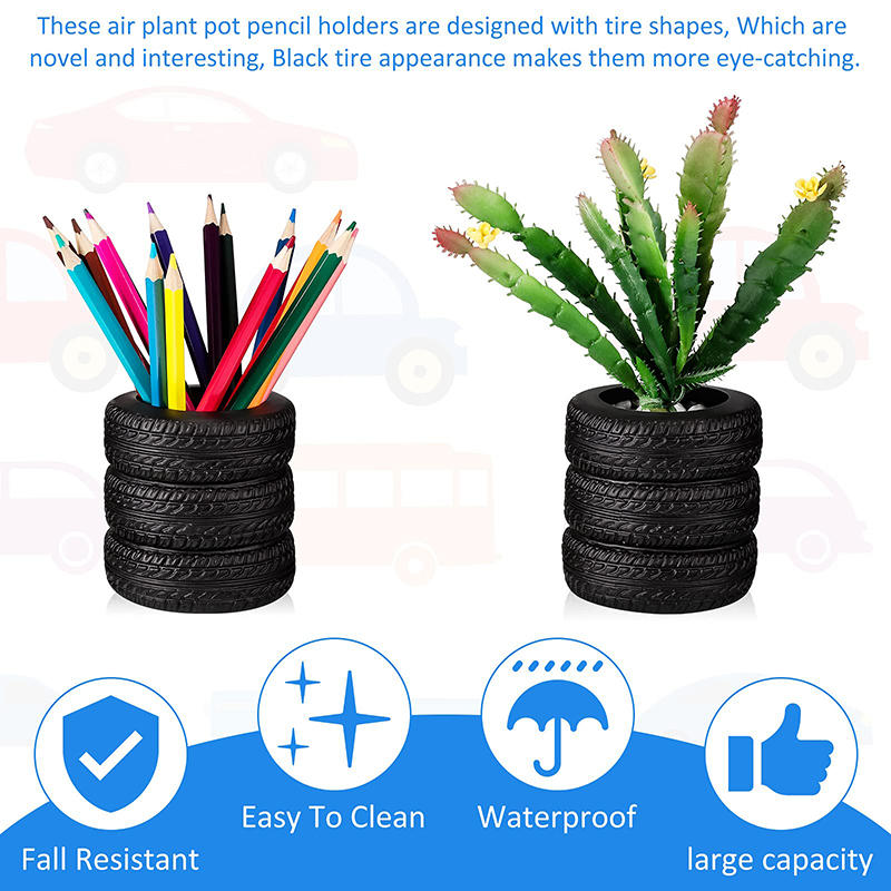 1 шт/2 шт. в форме шины суккулентный кактус держатель карандашей креативный настольный органайзер для ручек подставка держатель для домашнего офиса аксессуары