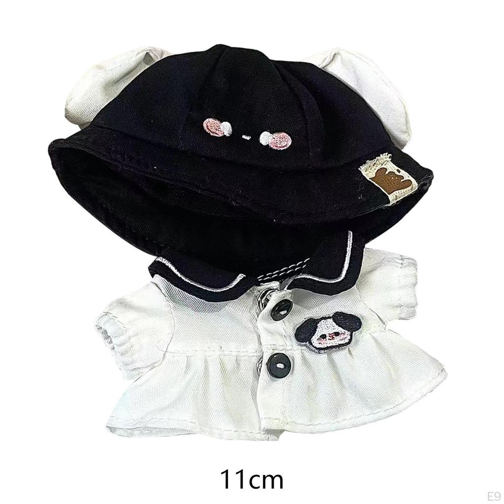 Adorable Doll Dress Set with Matching Hat for Creative Play