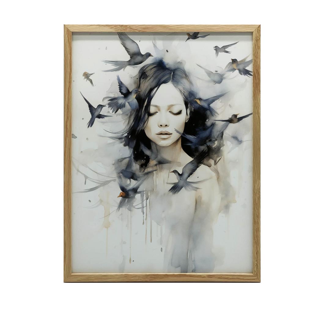 Birds and Soul Birds and Soul, 70X100 Cm, Unframed, Premium Canvas On Stretcher