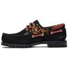 CLOT X Classic Low Top Three Hole Boat Shoes Women Shoes Black A5Z6UW
