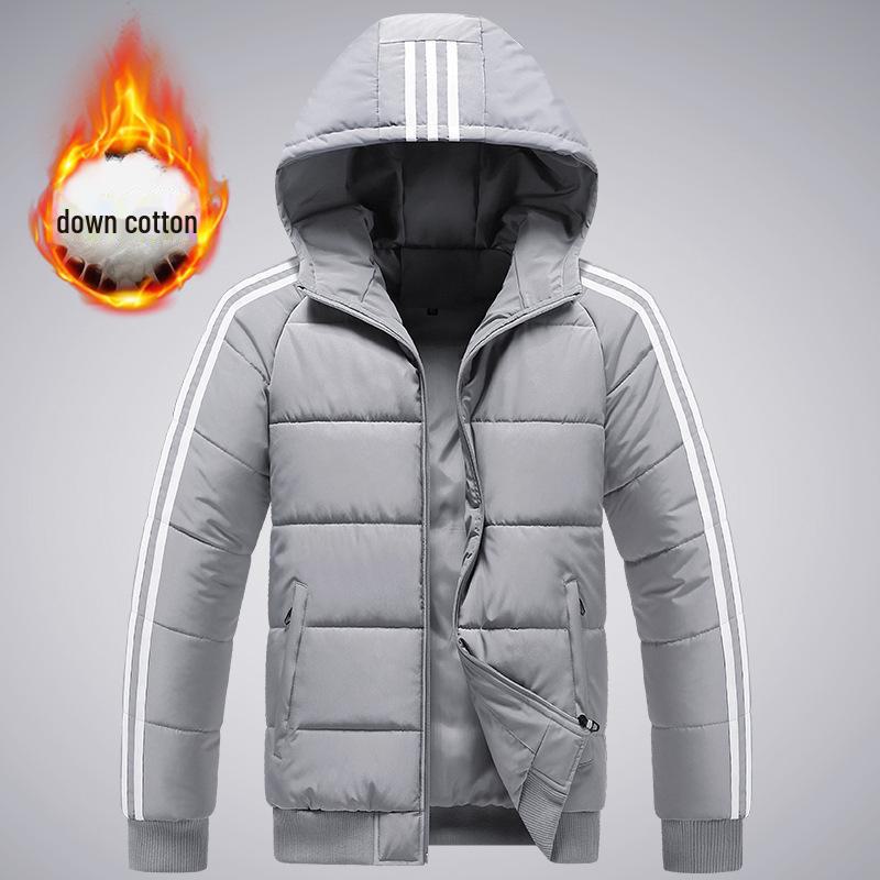 Мужская приталенная куртка с тремя полосками - модная повседневная хлопковая куртка на осень/зиму 2022 года