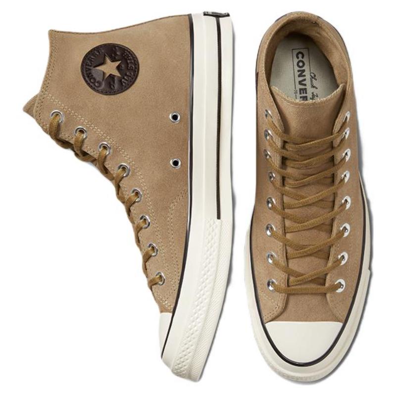 Converse Chuck Taylor All Star 1970s Trendy Fashion Versatile Wear-Resistant and Lightweight High-Top Espadrilles Unisex Brown