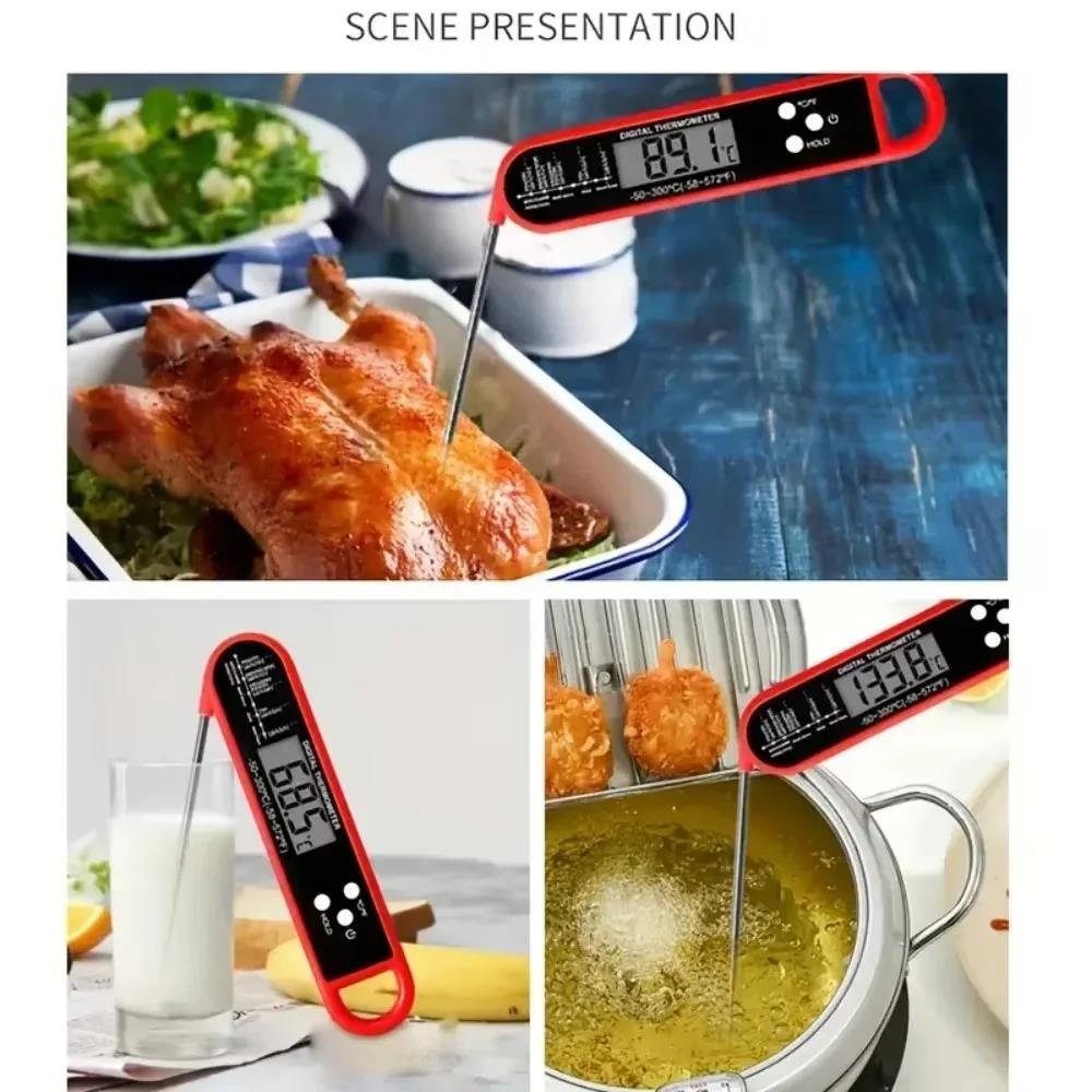 Digital Meat Thermometer Food Instant Thermometer Grill Smoker Thermometer With Backlight For BBQ For Cooking Kitchen 4