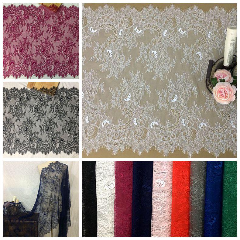 WM, 3 Meter, Colorful Eyelash Lace Trim, Sewing, 65cm Wide, DIY Sewing Applique, Wedding Dress Decoration