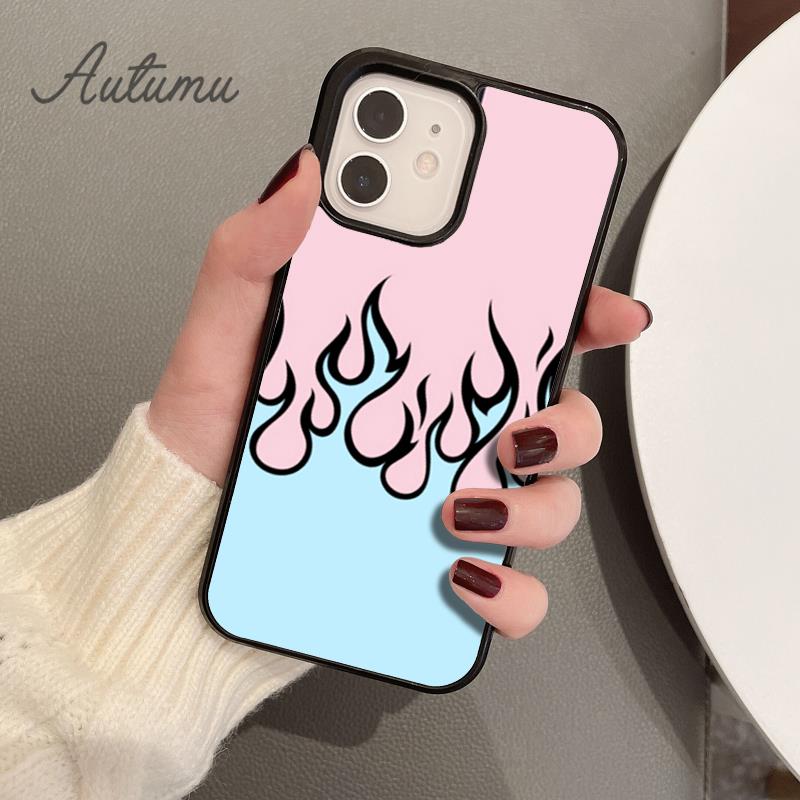 Трендовый чехол для телефона с пламенем для iPhone 11 12 13 14 Pro Max mini X XR XS SE 2020 5 6S 7 8 Plus Samsung Galaxy S21 S22 Чехол-накладка