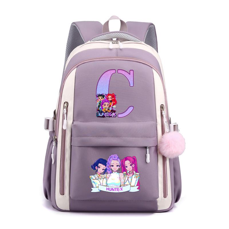 Korean Version Of Small Fresh Animation Cartoon Letter Printing Backpack College Style Male And Female Versatile Student Schoolbag