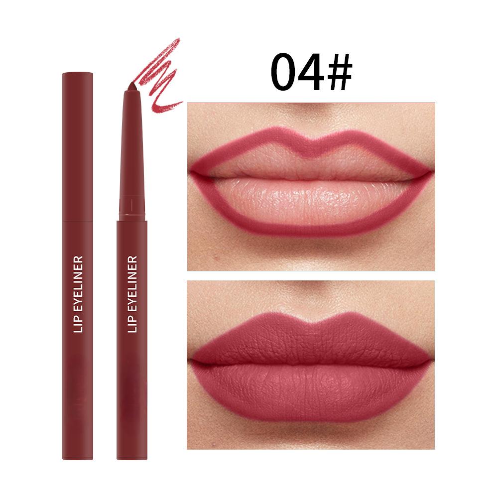 Waterproof Sweat-proof and Non-decolorizing Automatic Lip Liner Matte Multi-color Lip Liner