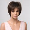 EASIHAIR Короткие синтетические парики для женщин, коричневые парики Боб, многослойный вьющийся парик из натуральных волос, высокотемпературное волокно, косплей