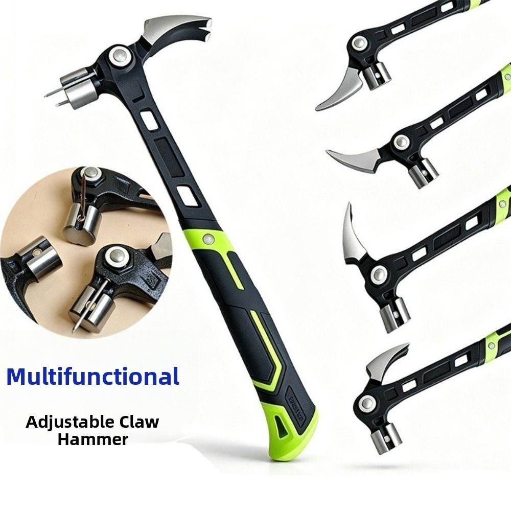 Magnetic Nail Grip Adjustable Claw Hammer Magnetic Starter Nail Puller Hammer Renovation Work