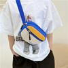 Modern Kids Casual Sling Bag Adorable Large Capacity Chest Bag In Green Pink Blue And Purple For Everyday Use