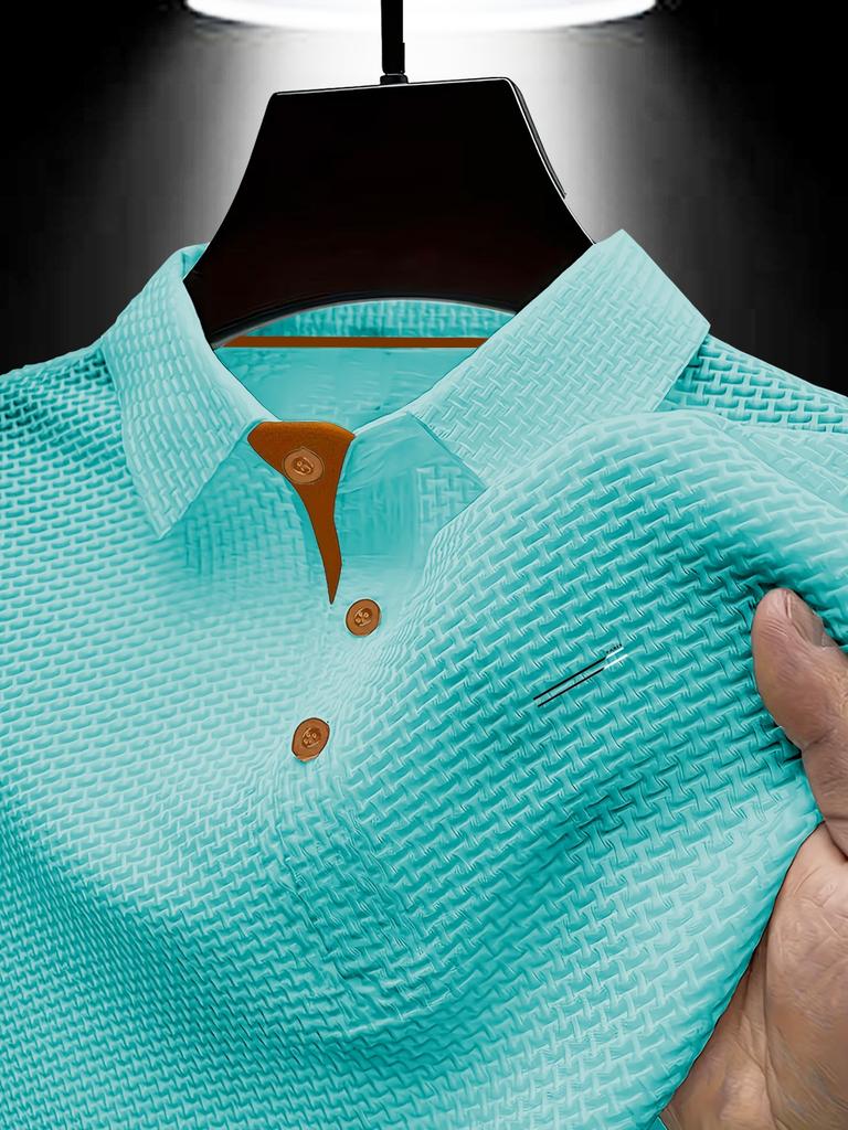Men's Work Casual Polo Shirts, Quick Dry Soft Short Sleeve Golf Shirt for Outdoor & Office Wear