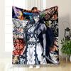 Fantasy Warrior Anime Design Blanket Flannel Blanket for Bedroom, Living Room, Sofa, and Nap Sofas