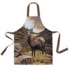 [Q7239] — Дизайнерский фартук «Олень» коричневый, 90х70 см.