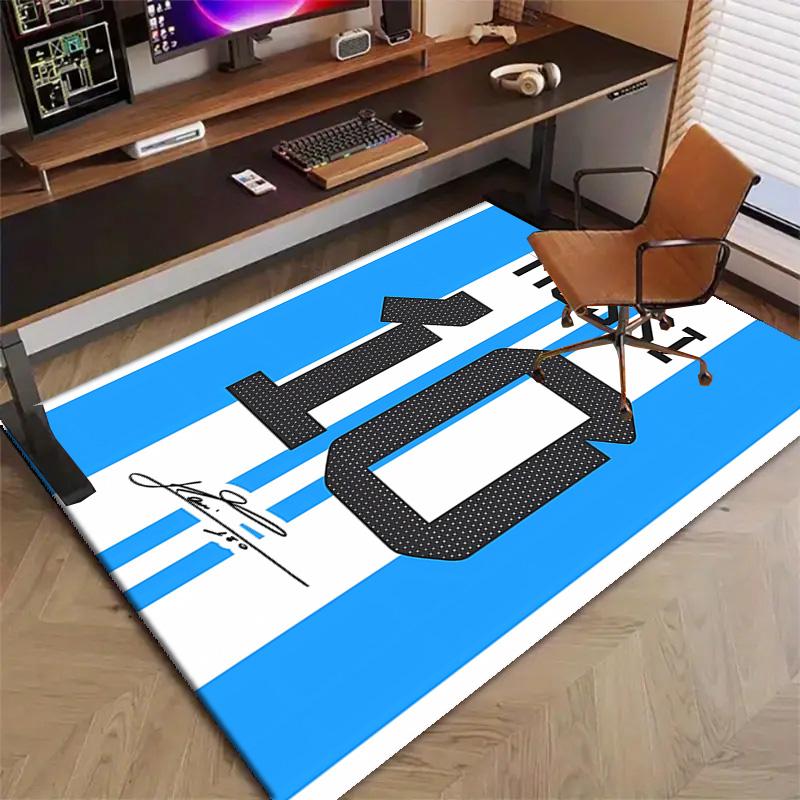 1pc Football Star Design Printed Area Rug Carpet for Bedroom Living Room Home Decor Rugs Mat Non Slip Mat Rug for Bedside