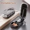 Dustproof Portable Pill Cutter Adjustable Daily Tablet Splitter 2 in 1 Pill Storage Box  Travel