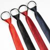 Zipper Tie Men'S Easy Pull Men'S And Women'S Narrow Version 5Cm Monochrome Formal Wear Business Casual Marriage Students