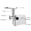 2800W Powerful Stainless Steel Electric Meat Grinders Home Sausage Stuffer Meat Mincer Heavy Duty Household Meat Mincer
