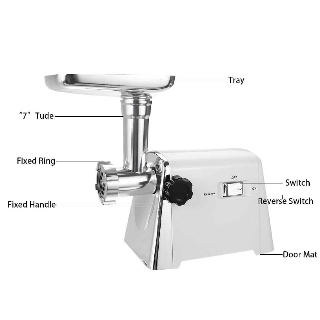 2800W Powerful Stainless Steel Electric Meat Grinders Home Sausage Stuffer Meat Mincer Heavy Duty Household Meat Mincer