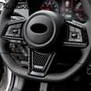 2PCS Soft Carbon Fiber Steering Wheel Center Sticker For Subaru WRX VB 2022 2023 2024 2025 2026 Car Interior Trim Accessories