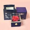 1PC Rotating Eternal Rose Flower Jewelry Box Ring Earrings Necklace Storage Boxes Wedding Valentine's Day Gift Boxes for Lovers