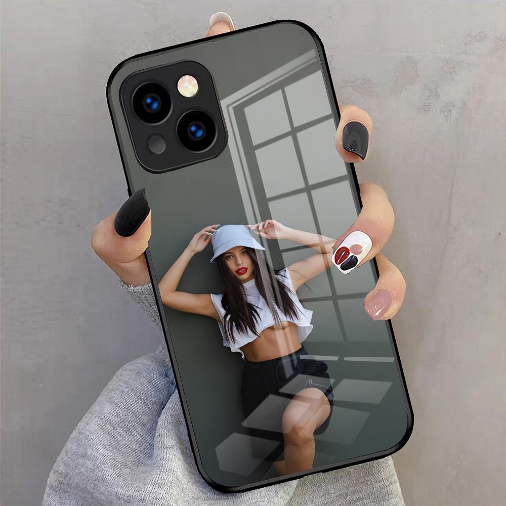Чехол для телефона Emilia Mernes для iPhone 17 Pro Max 16 15 14 Pro Max 13 11 X Xs Xr 8 7Plus Стеклянная крышка