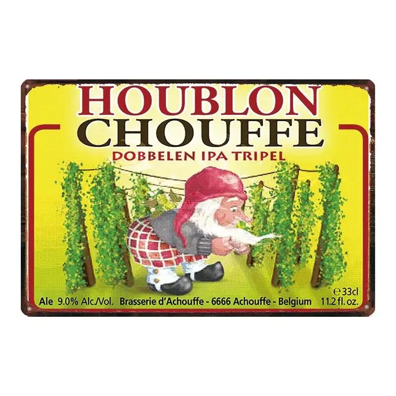 Пиво Chouffe Ретро Металлическая Жестяная Вывеска Винтажная Тарелка Настенная Паб Ресторан Украшения Для Дома Художественный Декор Железный Постер DU-4910A