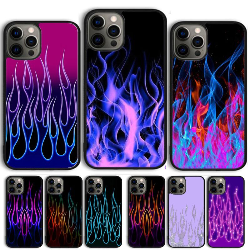 Модный Чехол для Телефона с Рисунком Пламени Для iPhone 17 Air 15 16 Чехол 11 13 14 Pro Max 12 Plus Max Fundas